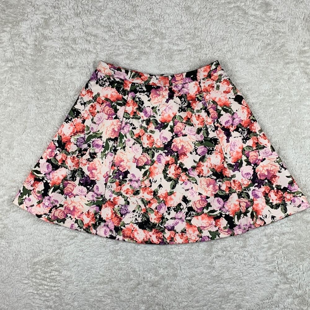 Lily Rose A Line flower scuba skirt, small
